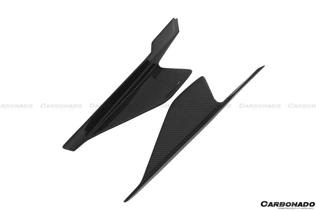 2010-2015 Ferrari 458 Coupe Spyder Speciale Style Carbon Fiber Side Skirts Canards - Carbonado Aero