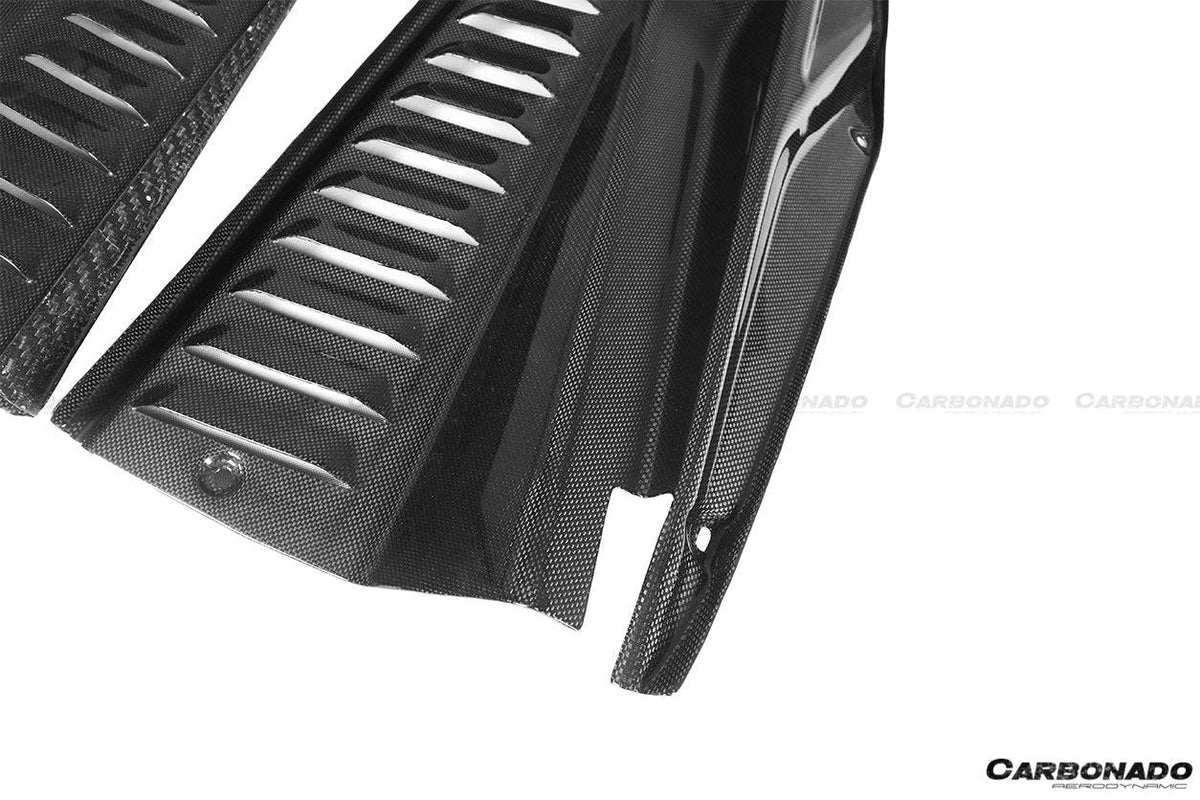 2010-2015 Ferrari 458 Coupe Spyder OE Style DRY Carbon Fiber Engine Bay Panels - Carbonado Aero