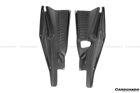 2010-2015 Ferrari 458 Coupe Spyder OE Style DRY Carbon Fiber Engine Bay Panels - Carbonado Aero