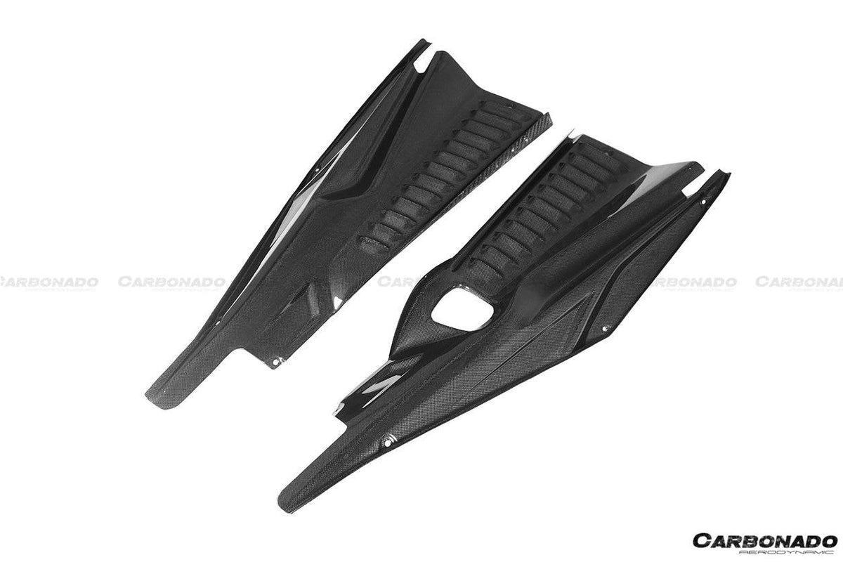 2010-2015 Ferrari 458 Coupe Spyder OE Style DRY Carbon Fiber Engine Bay Panels - Carbonado Aero