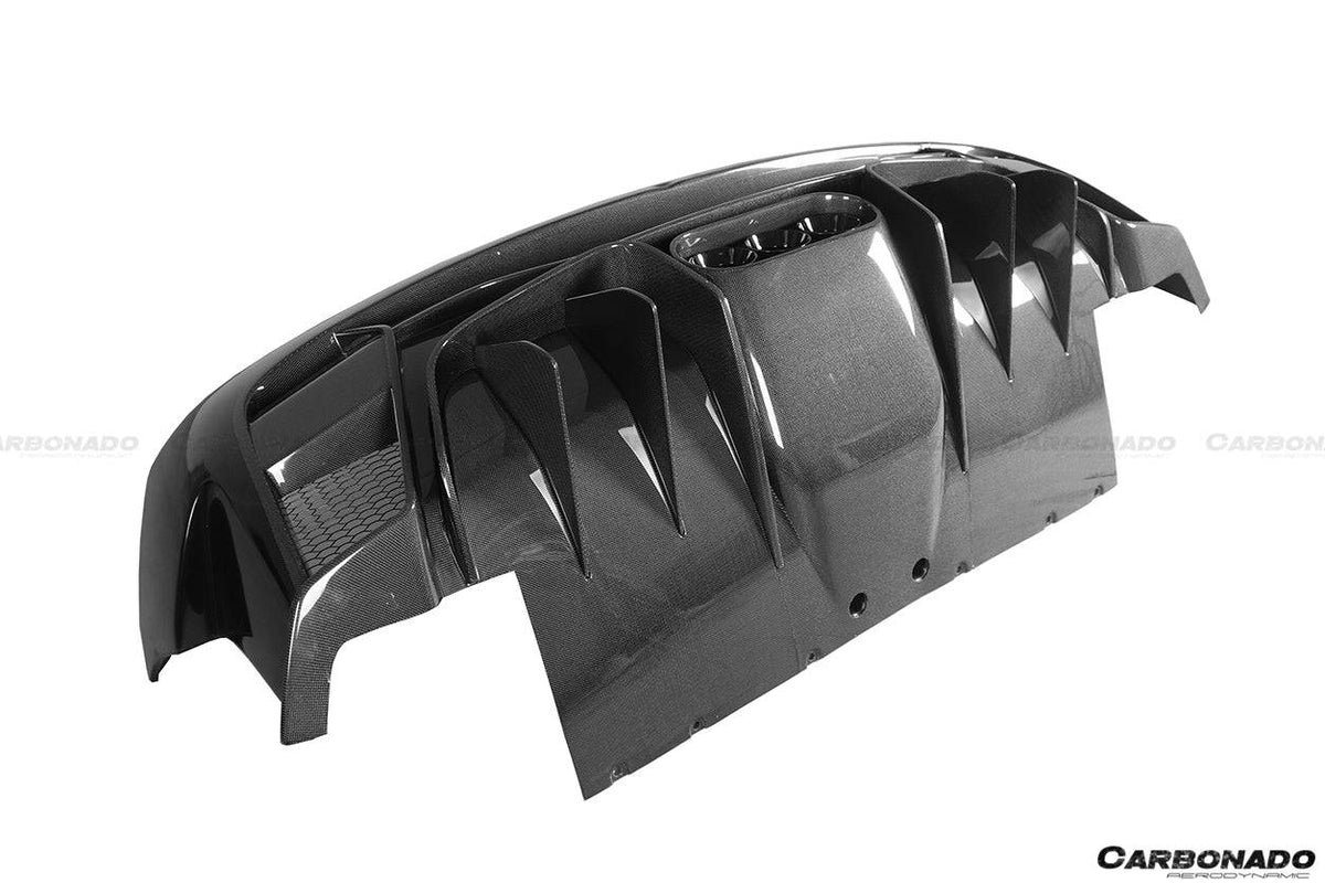 2010-2015 Ferrari 458 Italy/Spider VRS Style Rear Bumper W/Tips - Carbonado Aero