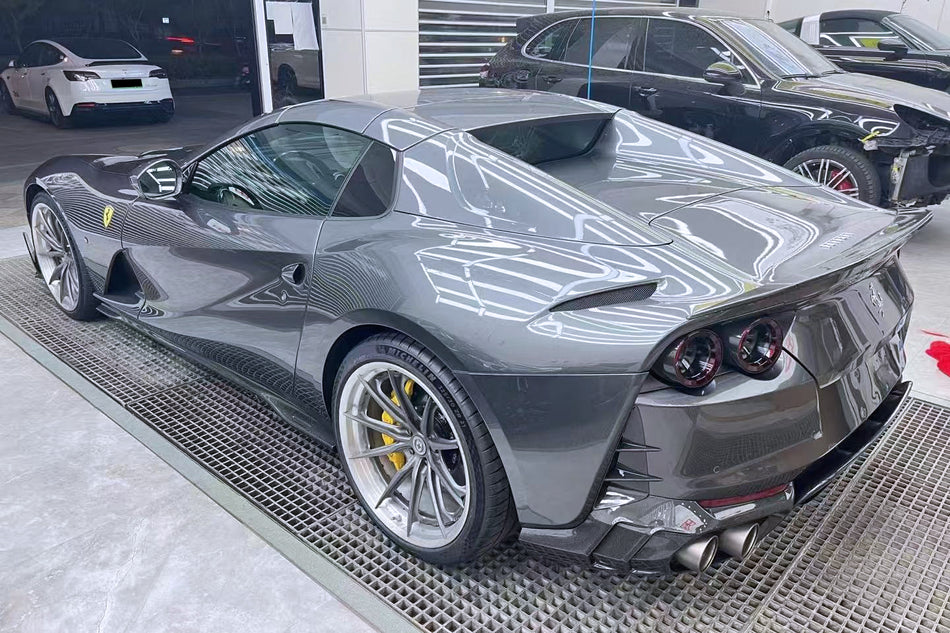 Alerón de maletero de fibra de carbono seco estilo Superfast MSY Ferrari 812 2018 en adelante