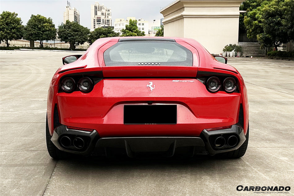 2017-2026 Ferrari 812 Superfast GTS OEM Style Dry Carbon Fiber Rear Side Diffuser