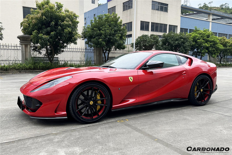 2017-2026 Ferrari 812 Superfast GTS OEM Style Dry Carbon Fiber Front Side Splitter