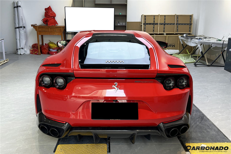 2017-2026 Ferrari 812 Superfast OEM Style Dry Carbon Fiber Tail Lights Surround Satellites