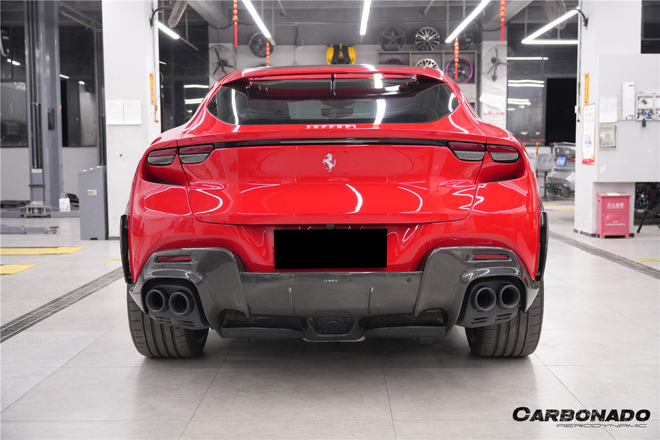 2023-2025 Ferrari Purosangue FUV Type F175 OEM Style Dry Carbon Fiber Rear Diffuser