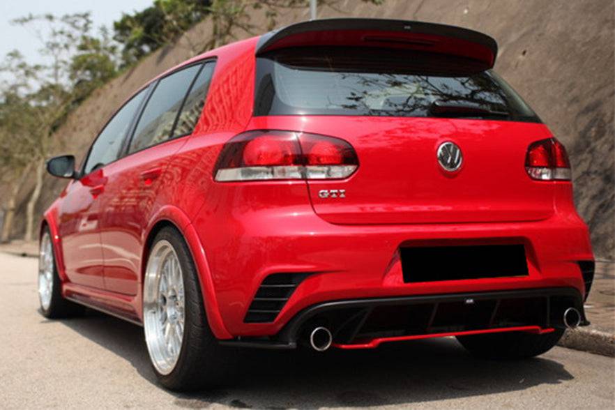 2010-2013 Volkswagen Golf 6 R20 GTI Rz Style Rear Bmper (Dual Exhaust) - Carbonado