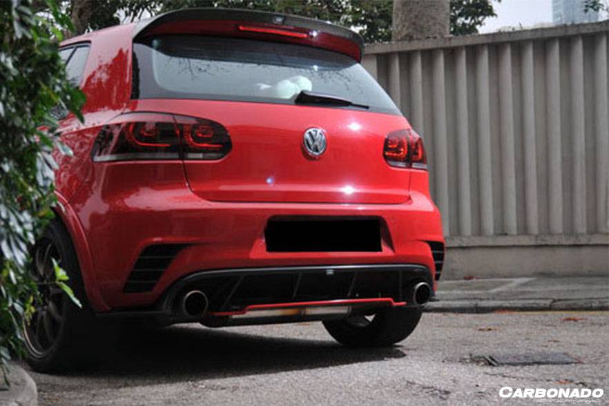 2010-2013 Volkswagen Golf 6 R20 GTI Rz Style Rear Bmper (Dual Exhaust) - Carbonado