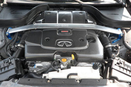 2007-2013 Infiniti G37 Sedan OEM Style Carbon Fiber Engine Cover - Carbonado Aero