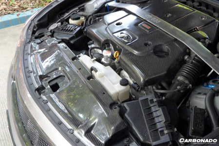 2007-2013 Infiniti G37 Sedan OEM Style Carbon Fiber Engine Cover - Carbonado Aero