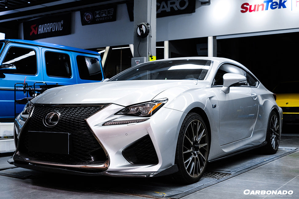 2015-2018 Lexus RC F LX Style Carbon Fiber Side Skirts - Carbonado