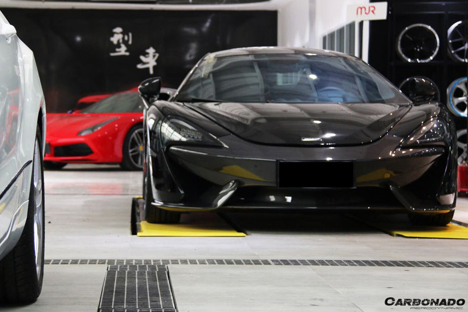 2015-2020 McLaren 540c/570s/570gt Borde de parachoques delantero de fibra de carbono estilo OEM