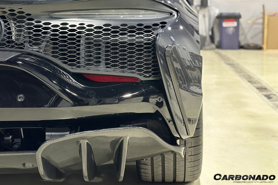 2023-UP McLaren Artura Coupe | Spider NVT Style Autoclave Carbon Fiber Rear Bumper Side Panels