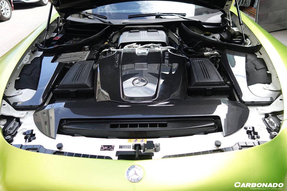 2015-2020 Mercedes Benz AMG GT/GTS Autoclave Carbon Fiber Engine Cover Replacement - Carbonado Aero