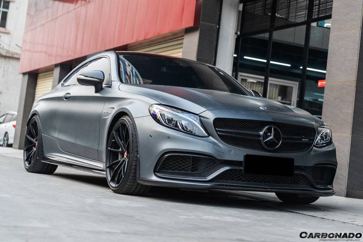 2015-2021 Mercedes Benz C-Class W205 Coupe PS Style Side Skirts - Carbonado Aero