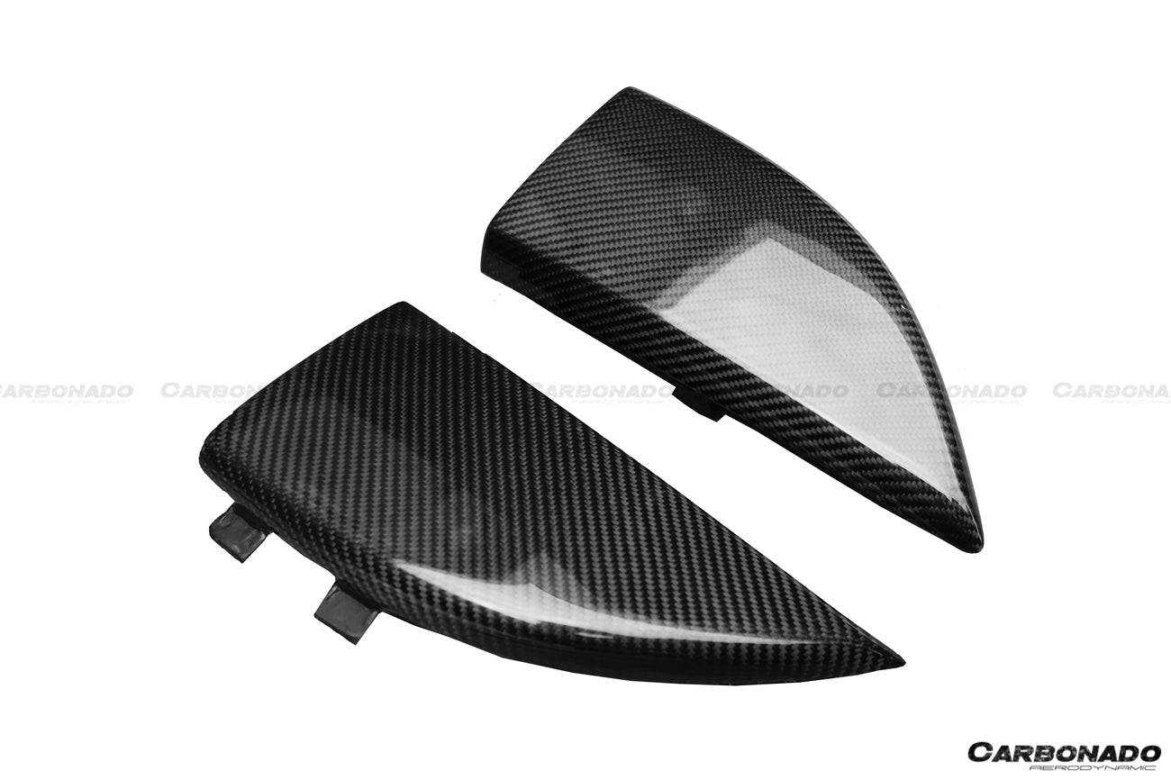 2014-2021 Mercedes Benz C217 S63/S65 AMG Coupe OE Style Carbon Fiber Rrar Bumper Caps - Carbonado Aero