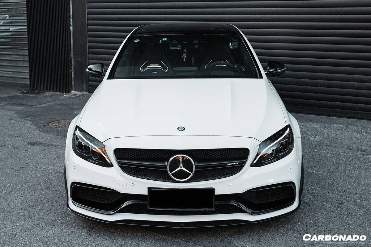 2015-2021 Mercedes Benz W205 C63/S AMG Sedan BKSS Style Carbon Fiber Front Lip - Carbonado Aero