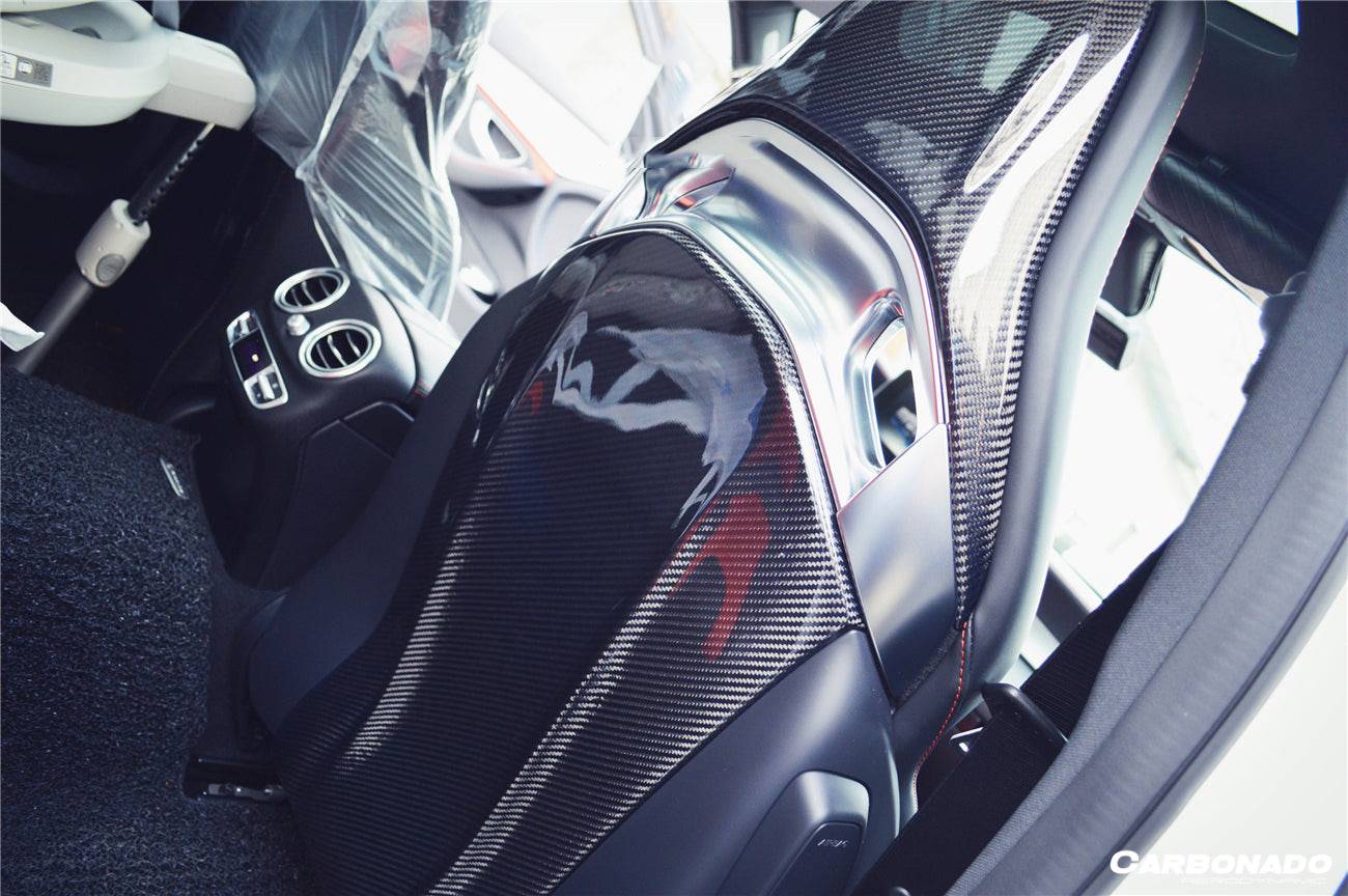 2015-2021 Mercedes Benz C63/S/CLA45/A45 AMG Sedan Carbon Fiber Seat-back Cover - Carbonado Aero