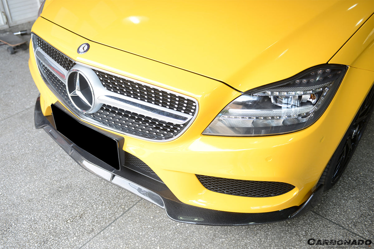 2014-2017 Mercedes Benz CLS Class W218 Sport BRS Style Front Lip (Not Fit AMG) - Carbonado Aero