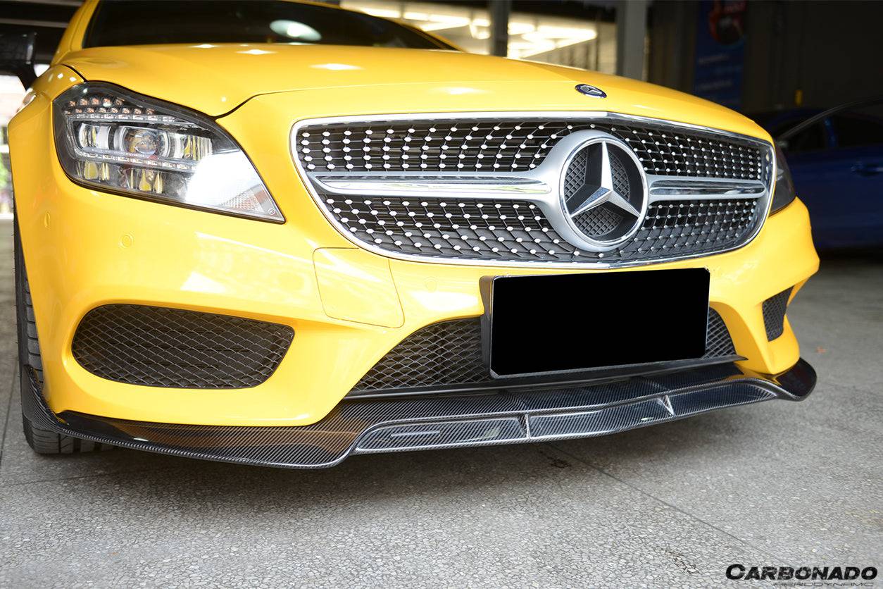 2014-2017 Mercedes Benz CLS Class W218 Sport BRS Style Front Lip (Not Fit AMG) - Carbonado Aero