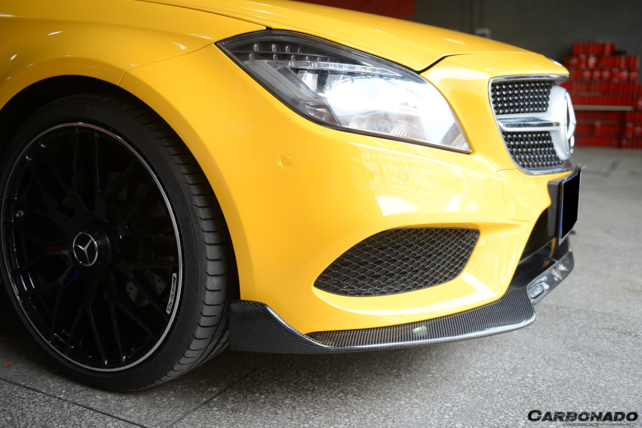 2014-2017 Mercedes Benz CLS Class W218 Sport BRS Style Front Lip (Not Fit AMG) - Carbonado Aero