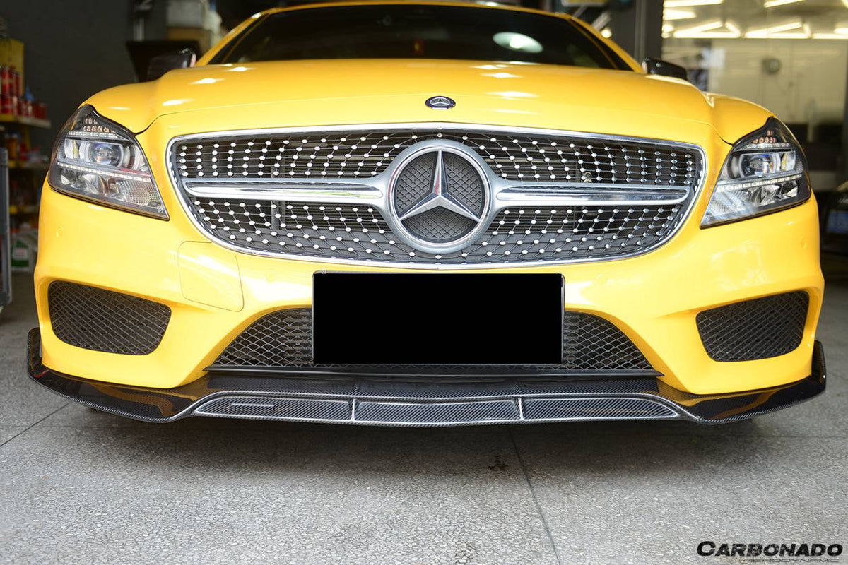 2014-2017 Mercedes Benz CLS Class W218 Sport BRS Style Front Lip (Not Fit AMG) - Carbonado Aero