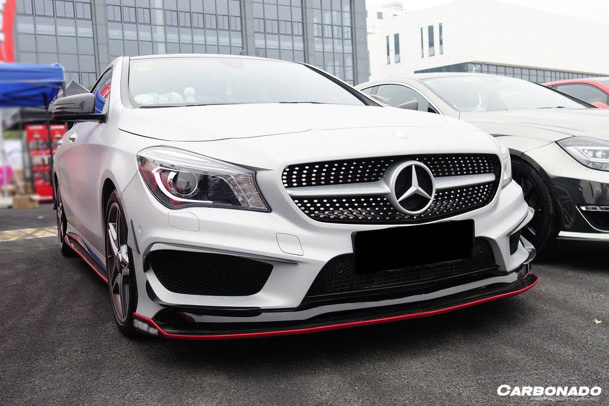 2014-2016 Mercedes Benz W117 CLA Sport / CLA45 AMG RZS Style Front Canards - Carbonado Aero