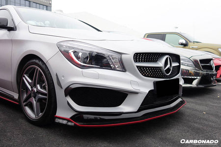 2014-2016 Mercedes Benz W117 CLA Sport / CLA45 AMG RZS Style Front Canards - Carbonado Aero