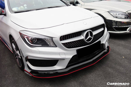 2014-2016 Mercedes Benz W117 CLA Sport / CLA45 AMG RZS Style Front Canards - Carbonado