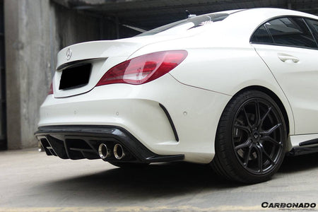 2014-2016 Mercedes Benz W117 CLA Sport / CLA45 AMG PA Style Rear Diffuser w/exhaust tips - Carbonado Aero