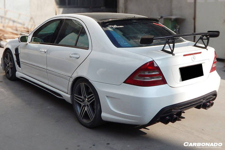 2001-2007 Mercedes Benz W203 C Class WI Style Side Skirts - Carbonado Aero