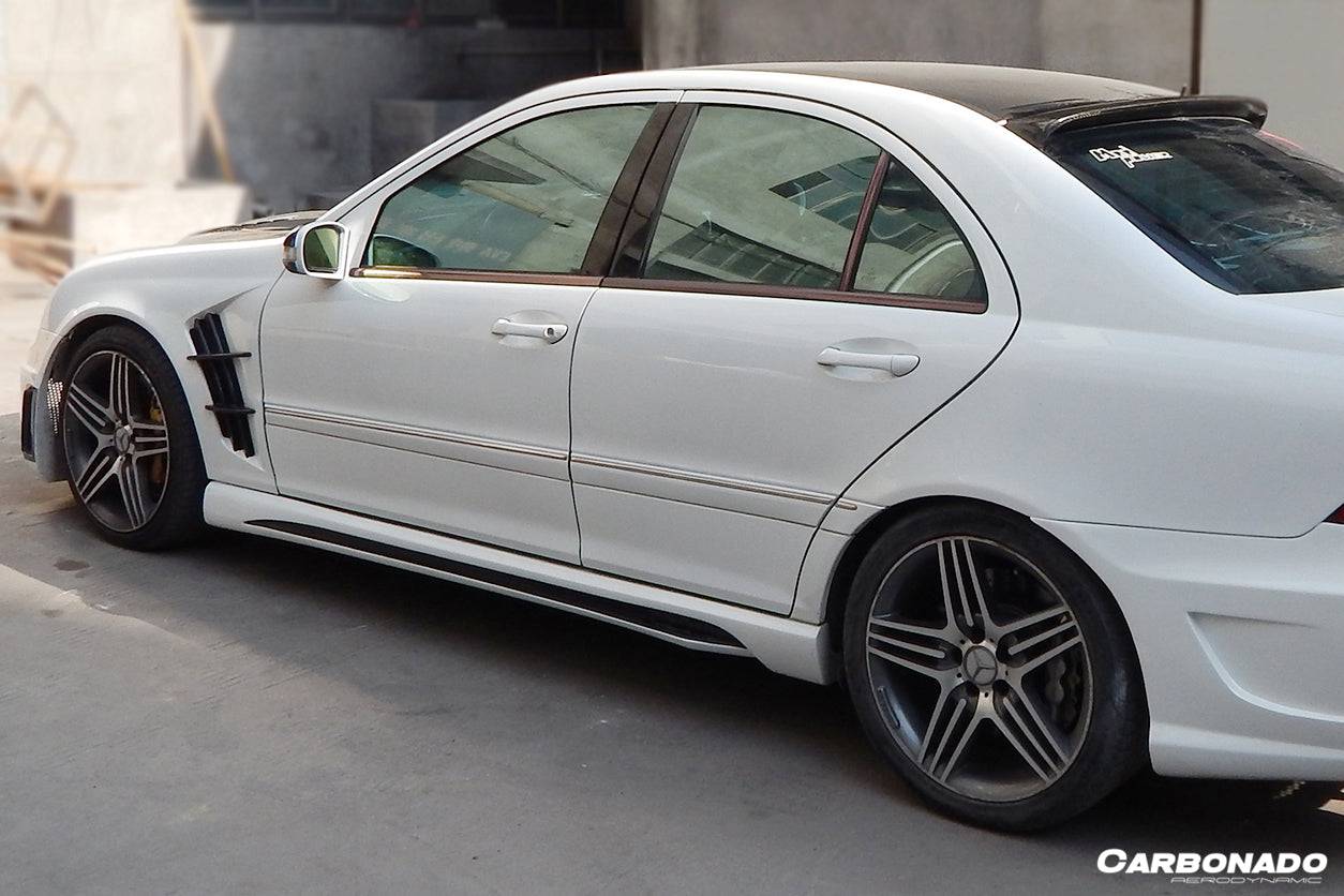 2001-2007 Mercedes Benz W203 C Class WI Style Side Skirts - Carbonado Aero