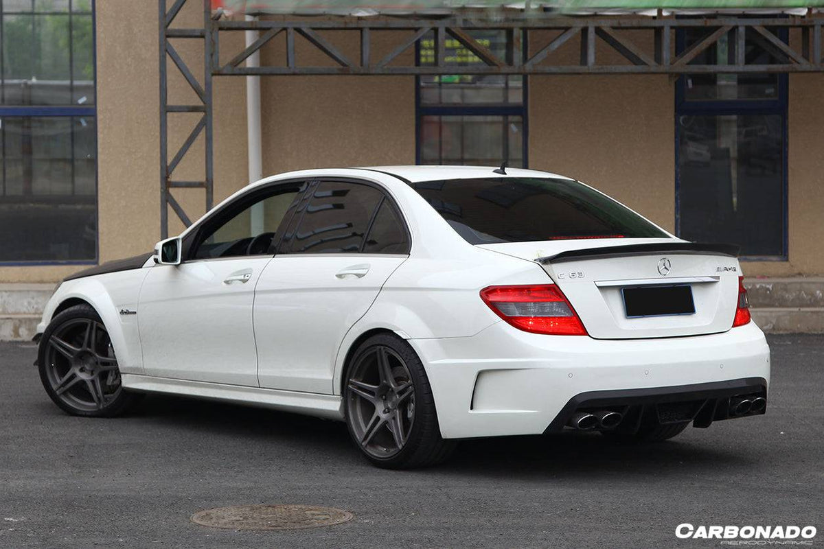 2008-2011 Mercedes Benz W204 C63 AMG BK Style Rear Bumper - Carbonado