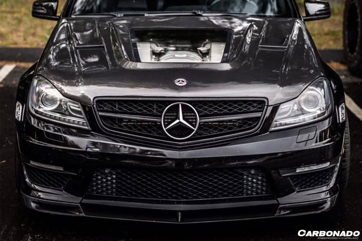 2012-2014 Mercedes Benz W204 C63 AMG VS Style Carbon Fiber Front Lip - Carbonado Aero
