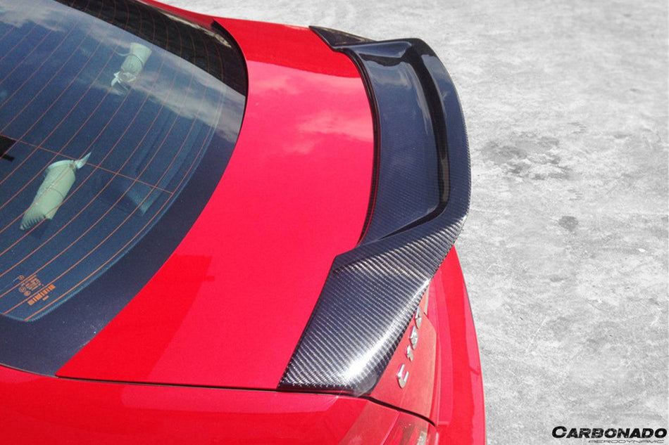 Mercedes Benz W204 C Class/ C63 AMG Coupe RT Style Carbon Fiber Trunk Spoiler - Carbonado