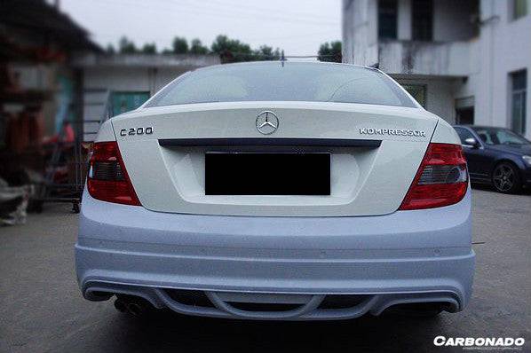 2008-2014 Mercedes Benz W204 C Class DE Style Rear Bumper - Carbonado Aero