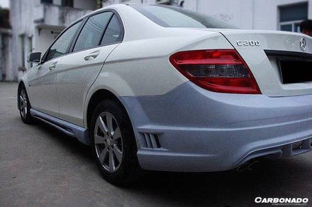 2008-2014 Mercedes Benz W204 C Class DE Style Rear Bumper - Carbonado Aero