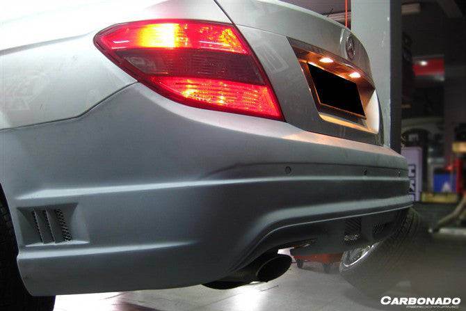 2008-2014 Mercedes Benz W204 C Class DE Style Rear Bumper - Carbonado Aero