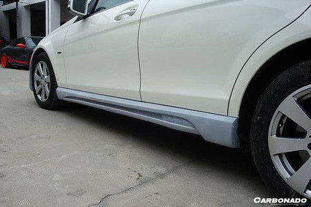 2008-2014 Mercedes Benz W204 C Class DE Style Side Skirts - Carbonado Aero