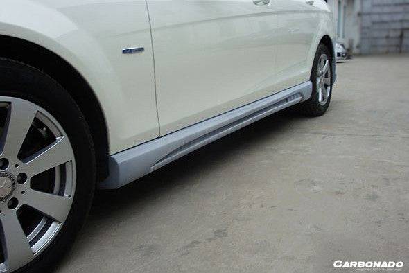 2008-2014 Mercedes Benz W204 C Class DE Style Side Skirts - Carbonado Aero