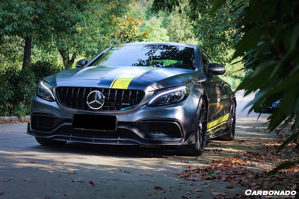 2015-2021 Mercedes Benz W205 C63/S AMG Coupe BR Style Front Lip - Carbonado