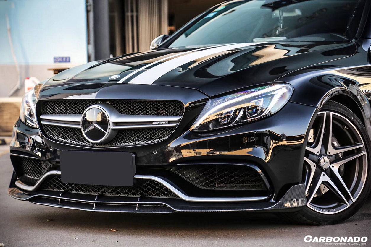 2015-2018 Mercedes Benz W205 C63/S AMG Coupe BR Style Front Lip - Carbonado Aero