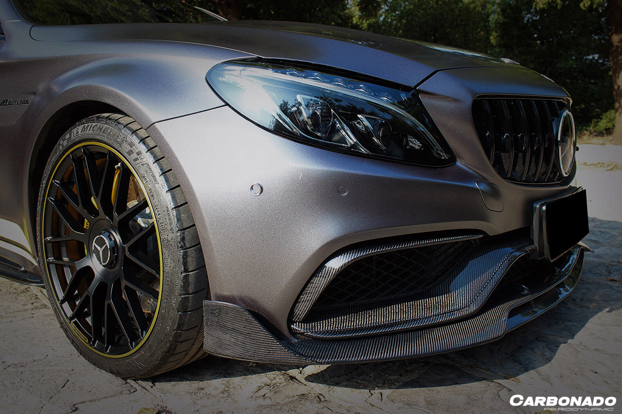 2015-2018 Mercedes Benz W205 C63/S AMG Coupe BR Style Front Lip - Carbonado Aero