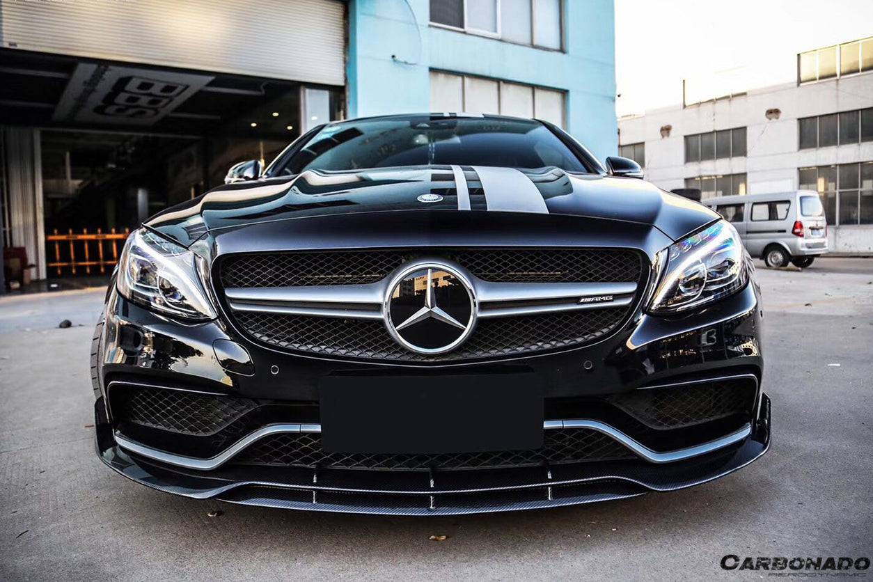 2015-2018 Mercedes Benz W205 C63/S AMG Coupe BR Style Front Lip - Carbonado Aero