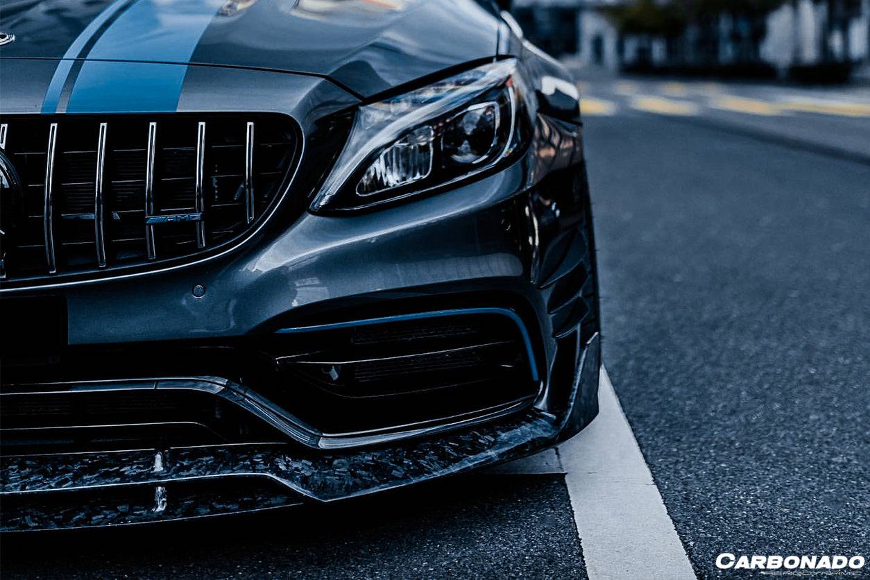 2015-2018 Mercedes Benz W205 C63/S AMG Coupe BR Style Front Lip - Carbonado Aero