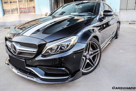 2015-2018 Mercedes Benz W205 C63/S AMG Coupe BR Style Front Lip - Carbonado Aero