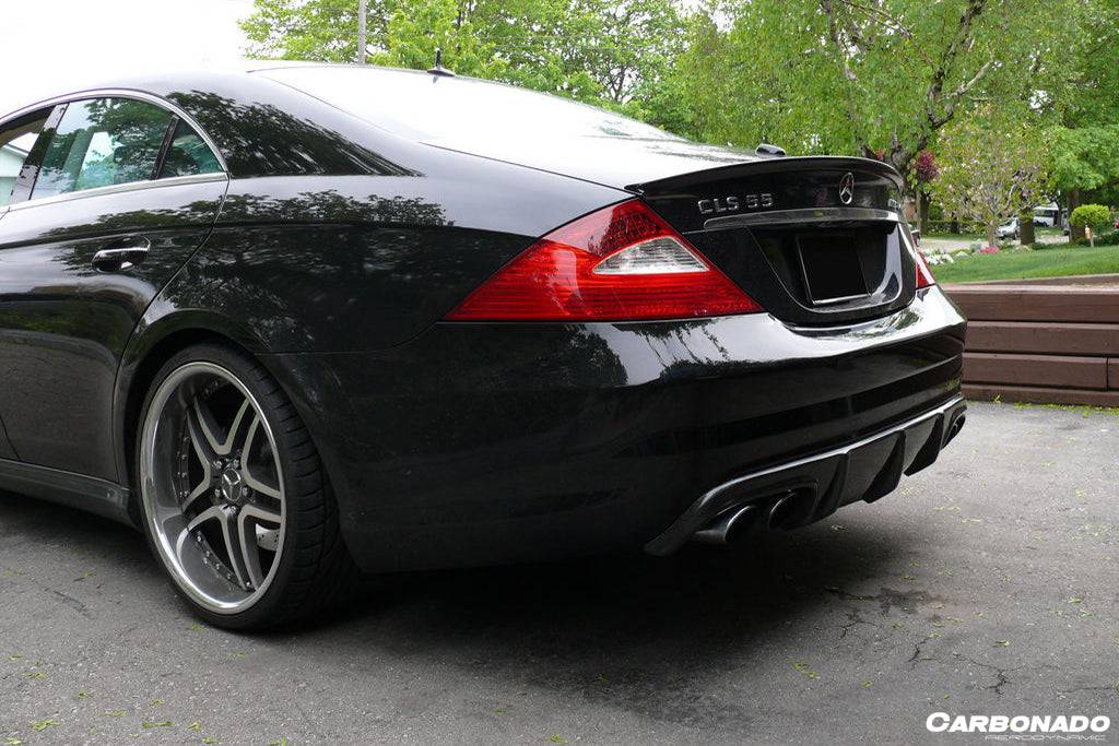 2006-2010 Mercedes Benz W219 CLS63 CLS55 AMG Carbon Fiber Rear Diffuser Lip - Carbonado