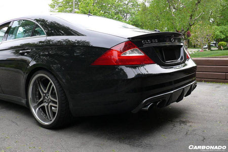 2006-2010 Mercedes Benz W219 CLS63 CLS55 AMG Carbon Fiber Rear Diffuser Lip - Carbonado