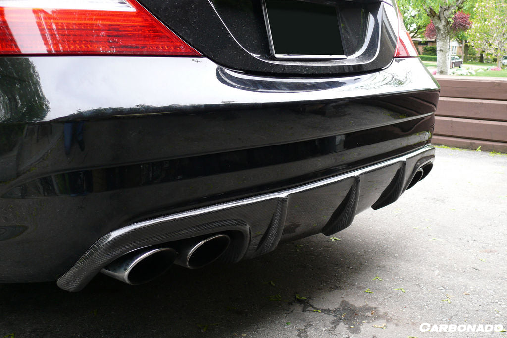 2006-2010 Mercedes Benz W219 CLS63 CLS55 AMG Carbon Fiber Rear Diffuser Lip - Carbonado Aero