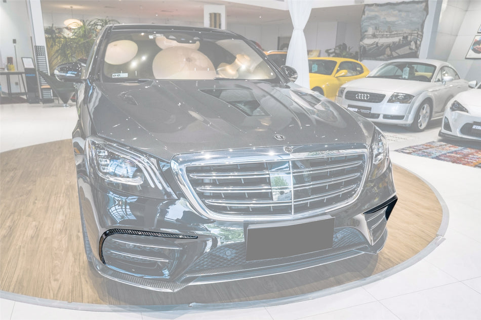 Alerón de maletero de fibra de carbono estilo Sedan RT para Mercedes Benz S63 S Class W222 2014-2020